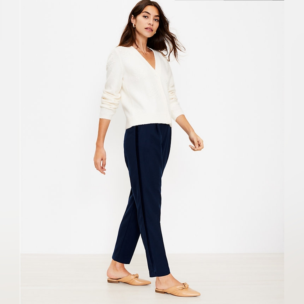 Loft Tall Pull On Slim Pants in Tuxedo Stripe